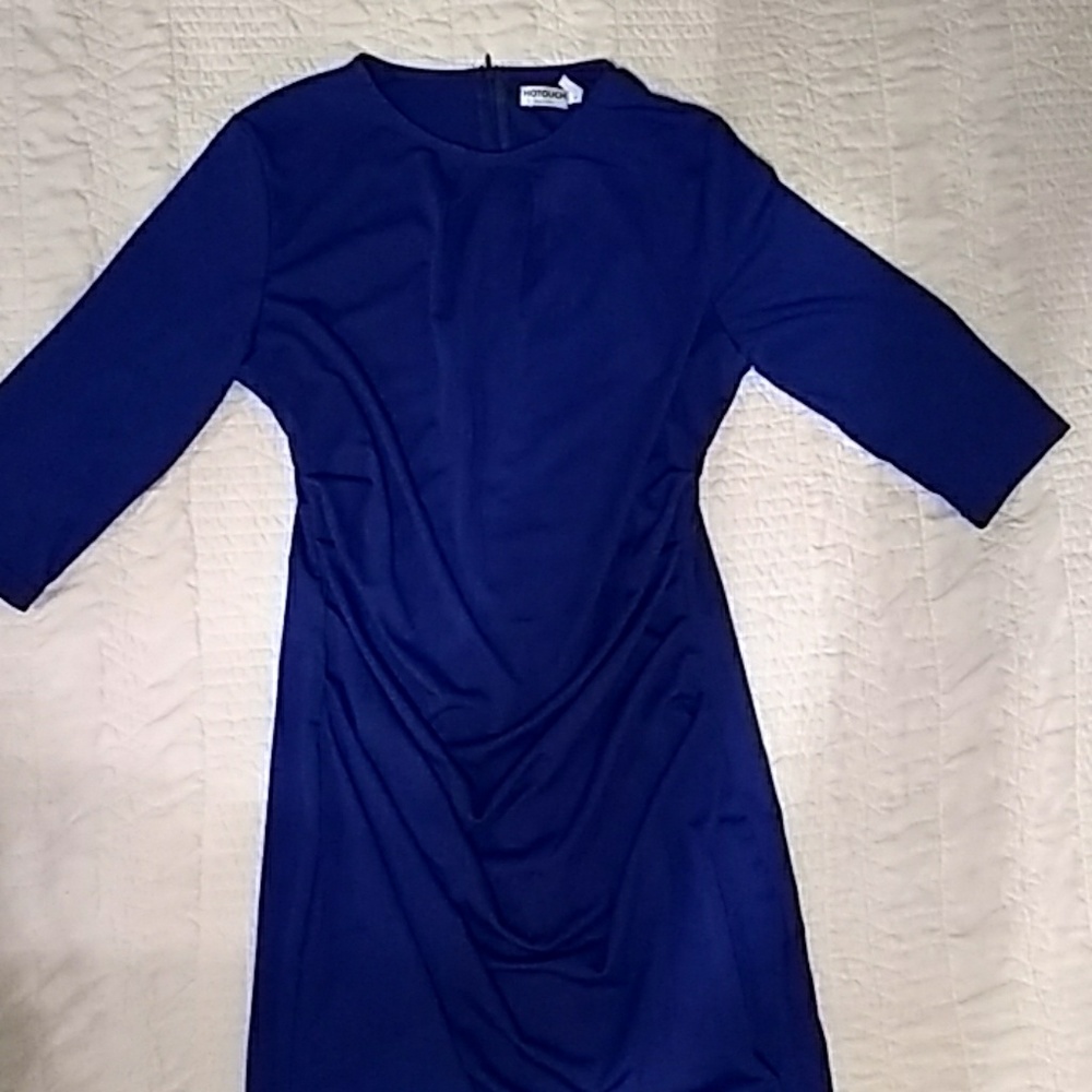 Royal Blue Ruched Dress